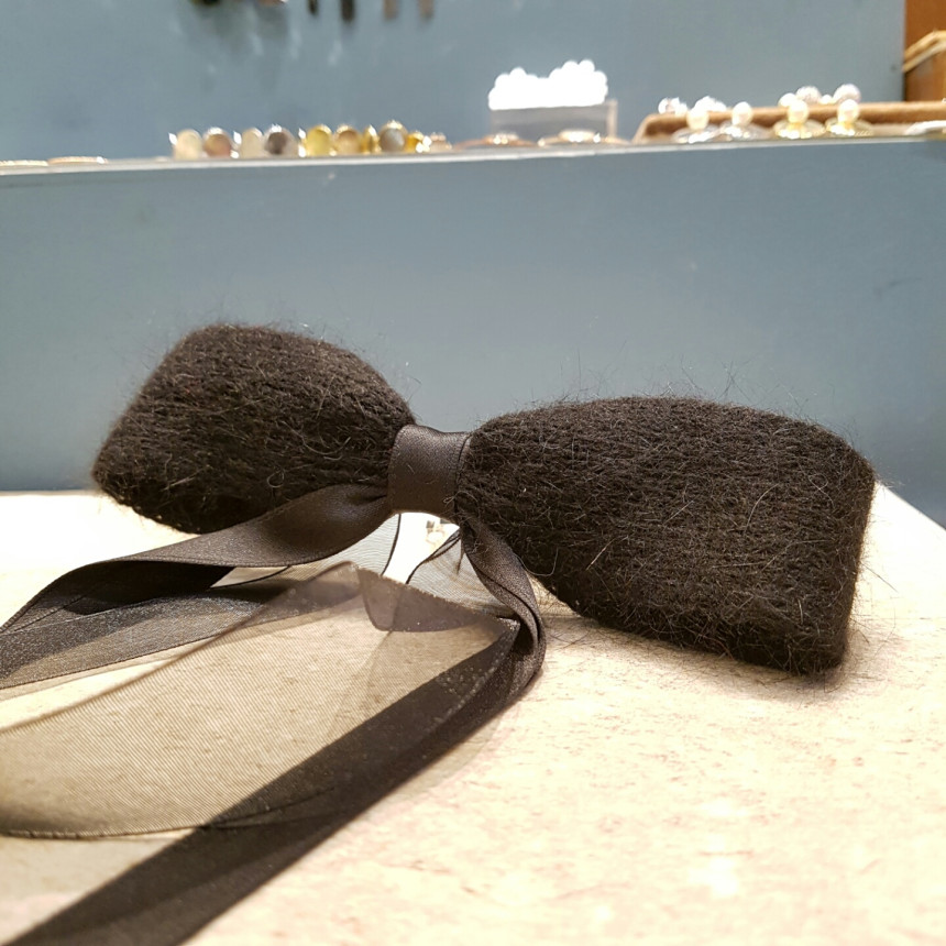 Hair Accessories Angora embroidered fabrics and ma