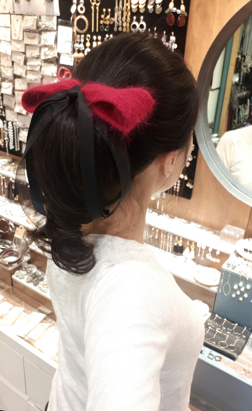 Hair Accessories Angora embroidered fabrics and ma