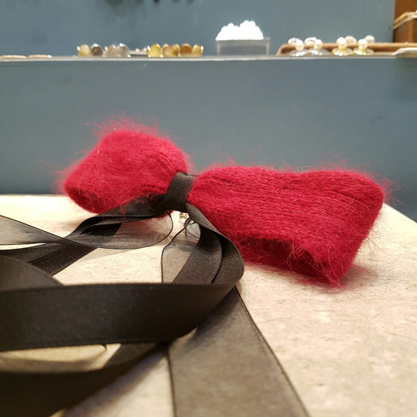 Hair Accessories Angora embroidered fabrics and ma