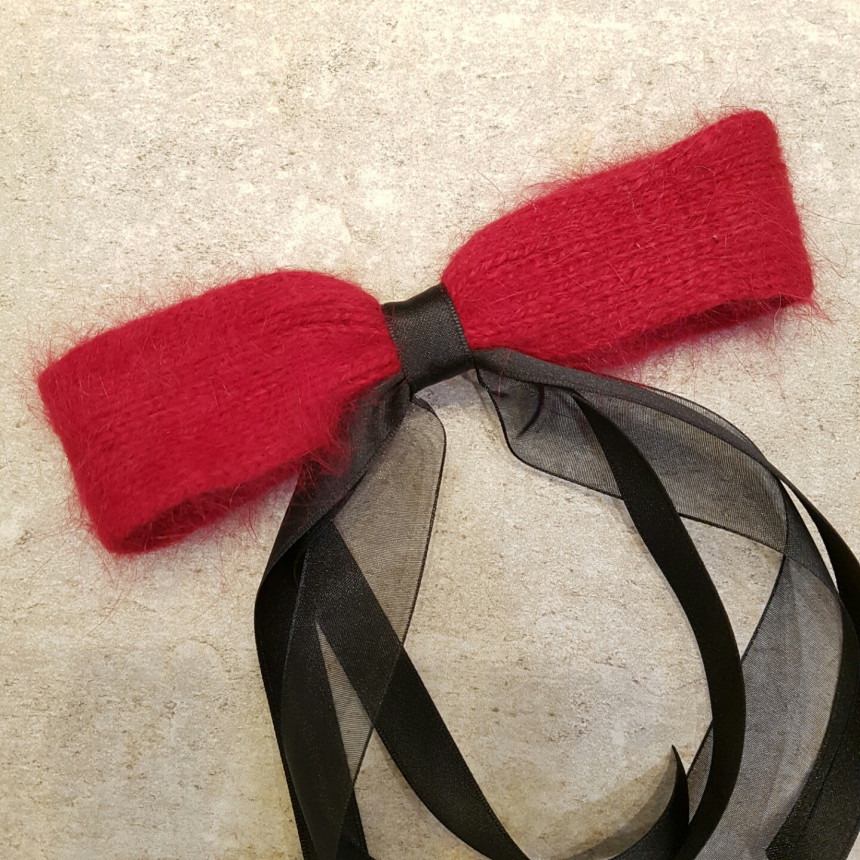 Hair Accessories Angora embroidered fabrics and ma