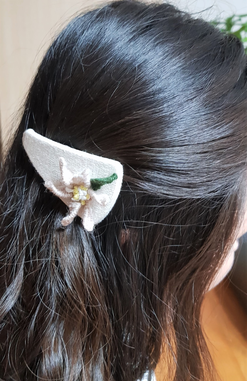 Hair Accessories Pure Hair Embroidery Point Hairpi