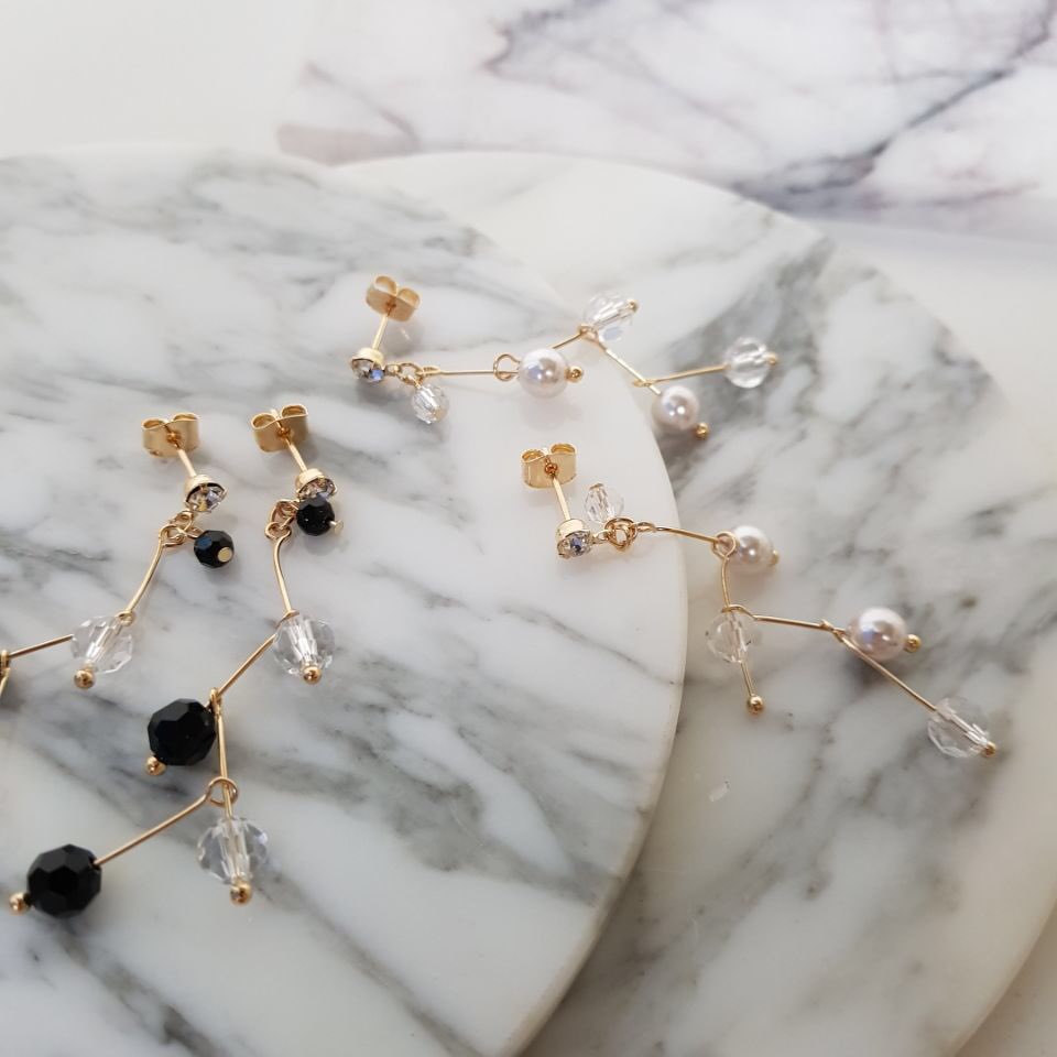 Heidi Crystal Dot Long Drop Earrings Women Loose R