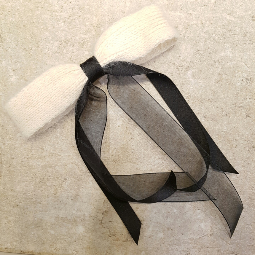 Hair Accessories Angora embroidered fabrics and ma