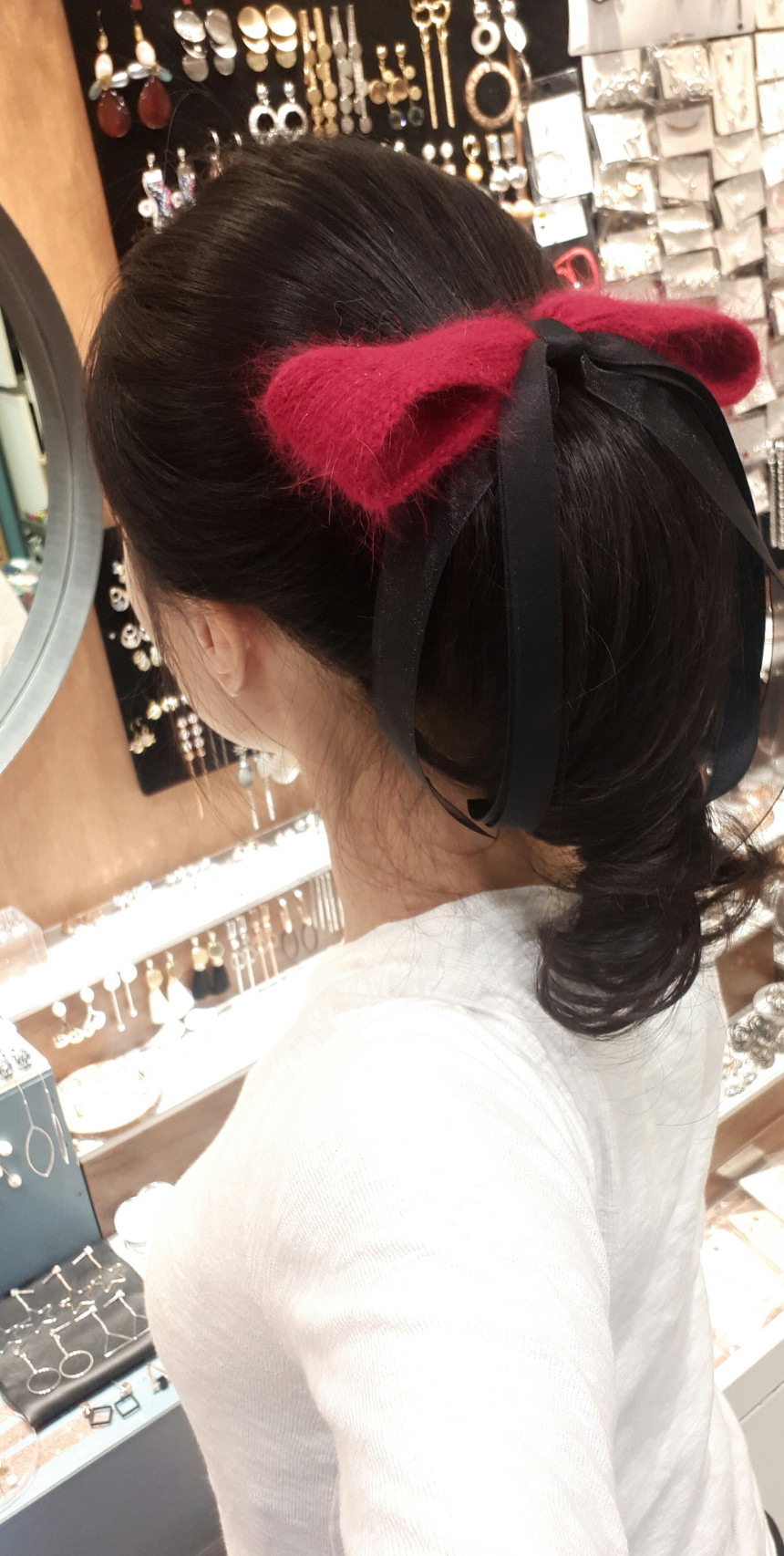 Hair Accessories Angora embroidered fabrics and ma
