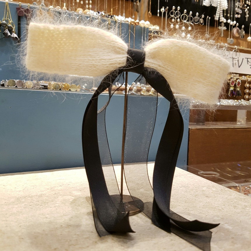 Hair Accessories Angora embroidered fabrics and ma