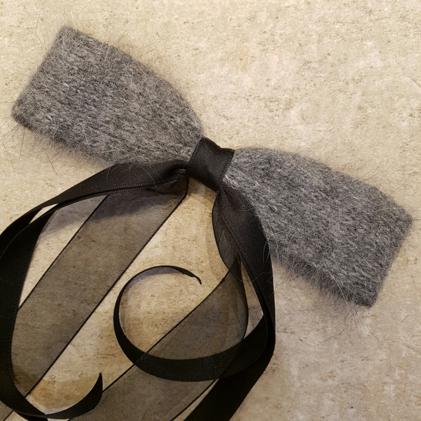Hair Accessories Angora embroidered fabrics and ma