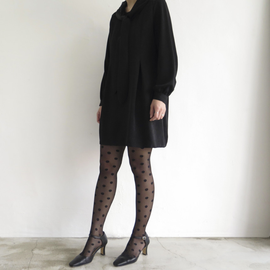 20D black dot stocking pattern see-through 20D