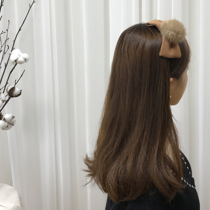 Hair Accessories Mink headband on ribbon Race hair