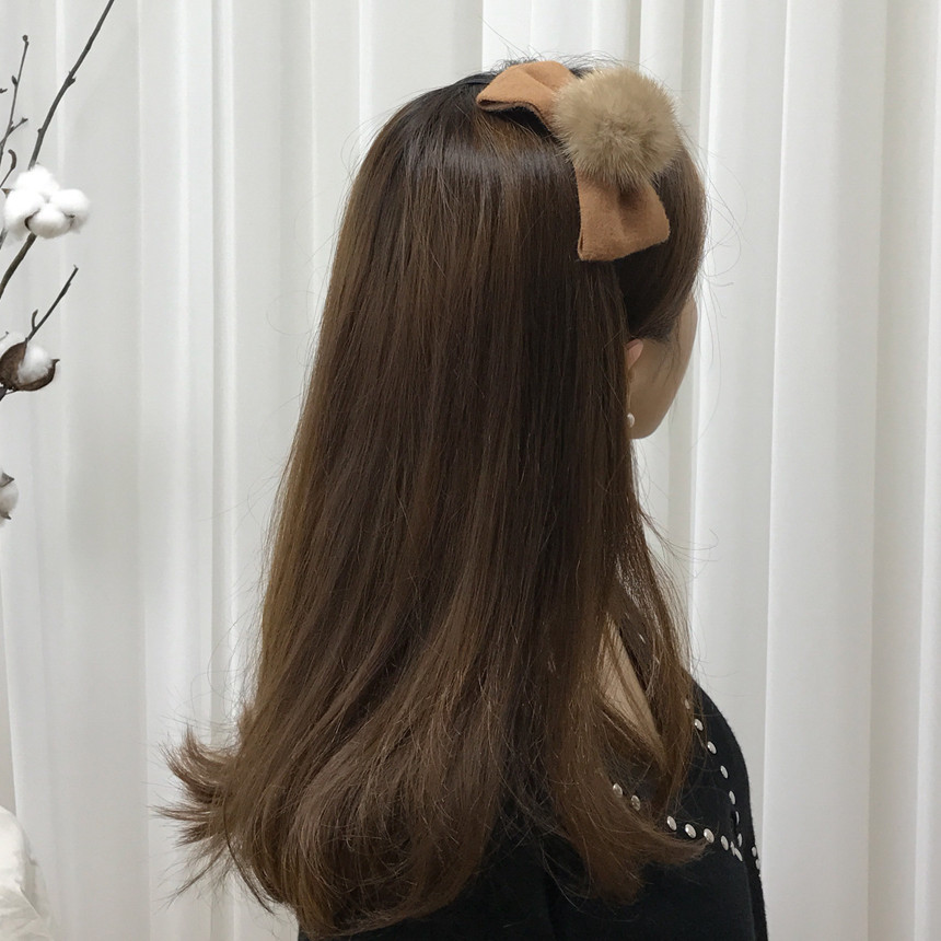 Hair Accessories Mink headband on ribbon Race hair