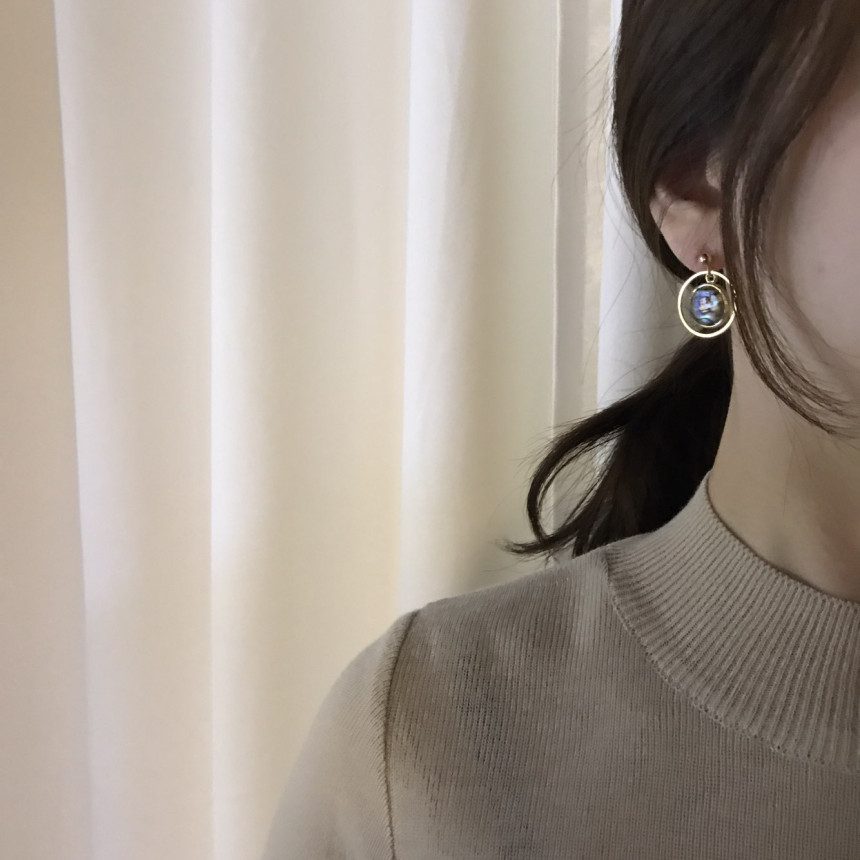 <b><p>Riju circle Mother-Daughter Drop Earrings</p></b><b><p>リージュ サークル 螺鈿 ドロップイヤリング 洗練された ナチュラルな 優雅に ゴャスなムード</p></b><br /><br /><p align='center'>