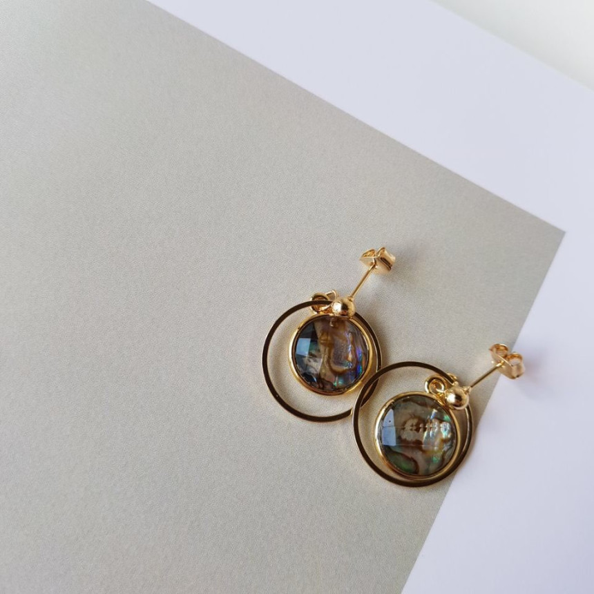 <b><p>Riju circle Mother-Daughter Drop Earrings</p></b><b><p>リージュ サークル 螺鈿 ドロップイヤリング 洗練された ナチュラルな 優雅に ゴャスなムード</p></b><br /><br /><p align='center'>