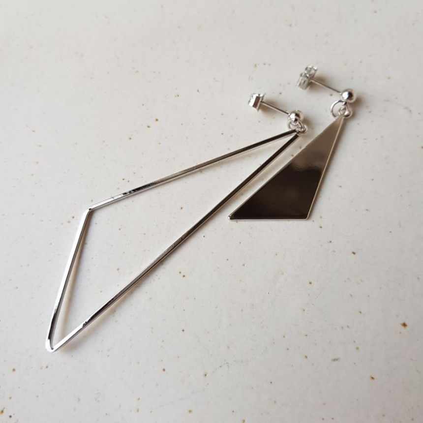 Delight Trigonometry Drop Earring 3color Luxury Lo