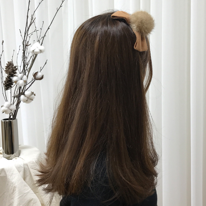 Hair Accessories Mink headband on ribbon Race hair