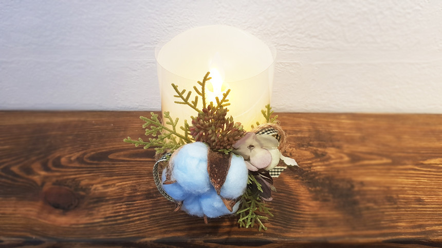 LED Cotton Cotton Flower Candle led candle housewa