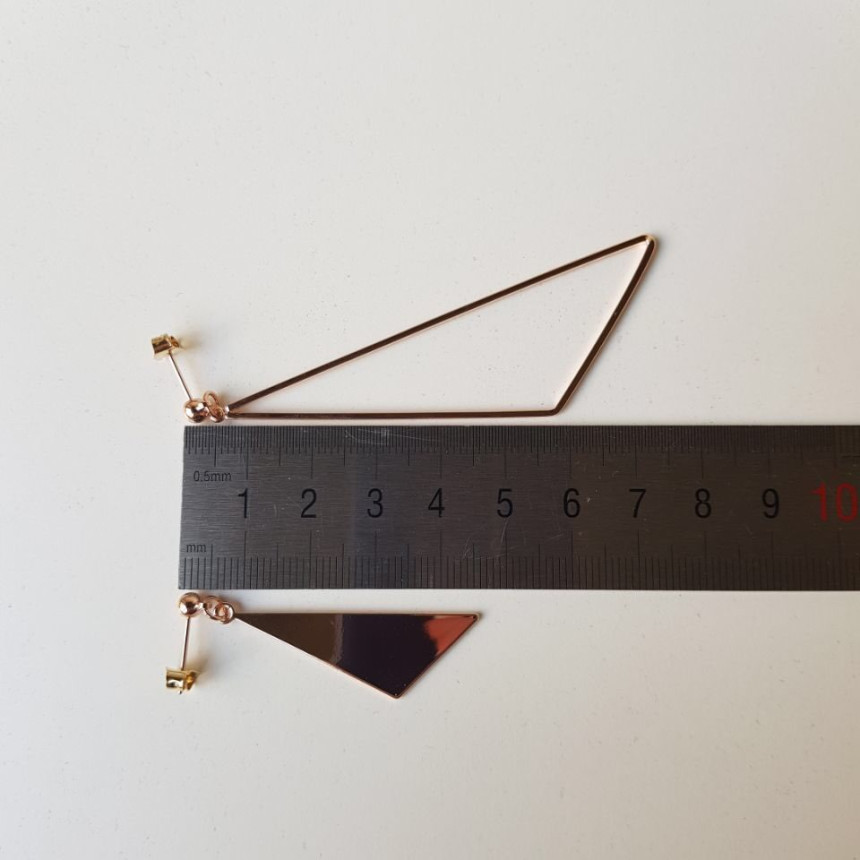 Delight Trigonometry Drop Earring 3color Luxury Lo