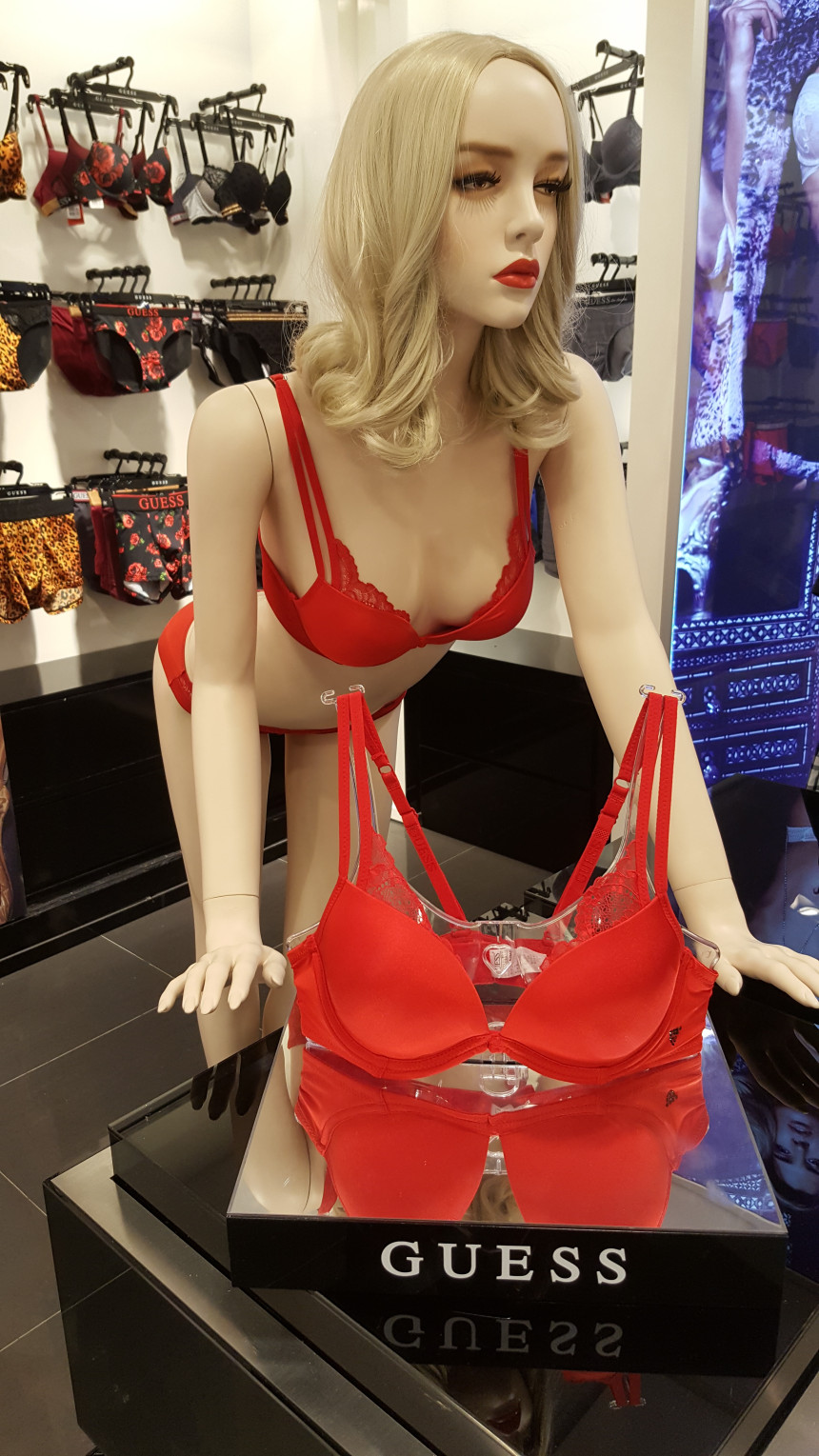 GUESS UNDERWEAR Real red couple SET Sexy underwear