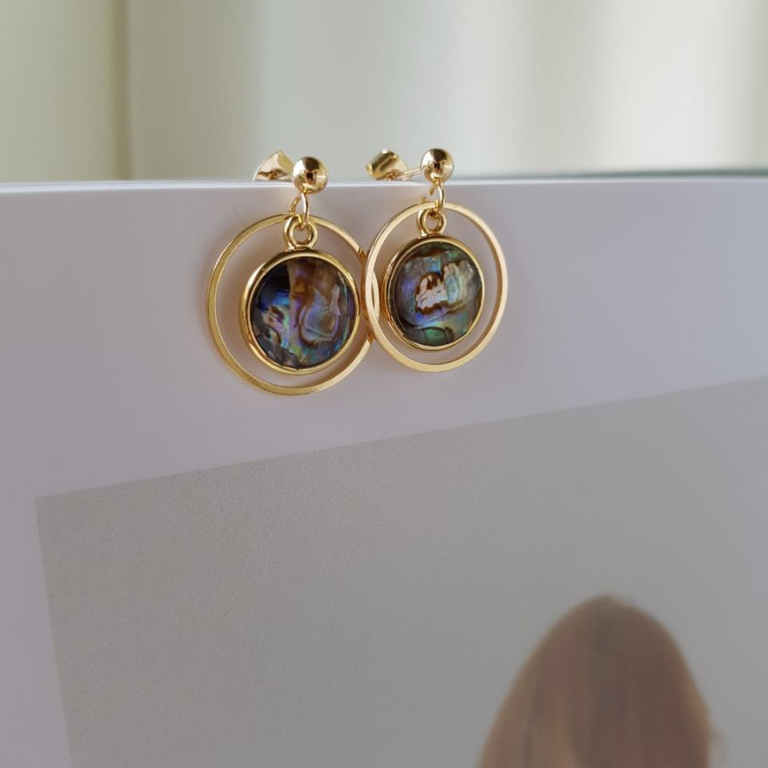 <b><p>Riju circle Mother-Daughter Drop Earrings</p></b><b><p>リージュ サークル 螺鈿 ドロップイヤリング 洗練された ナチュラルな 優雅に ゴャスなムード</p></b><br /><br /><p align='center'>