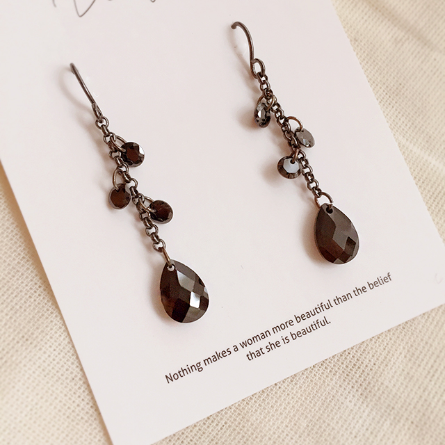 Black Antique Long Drop Earrings 10 Collection Bol