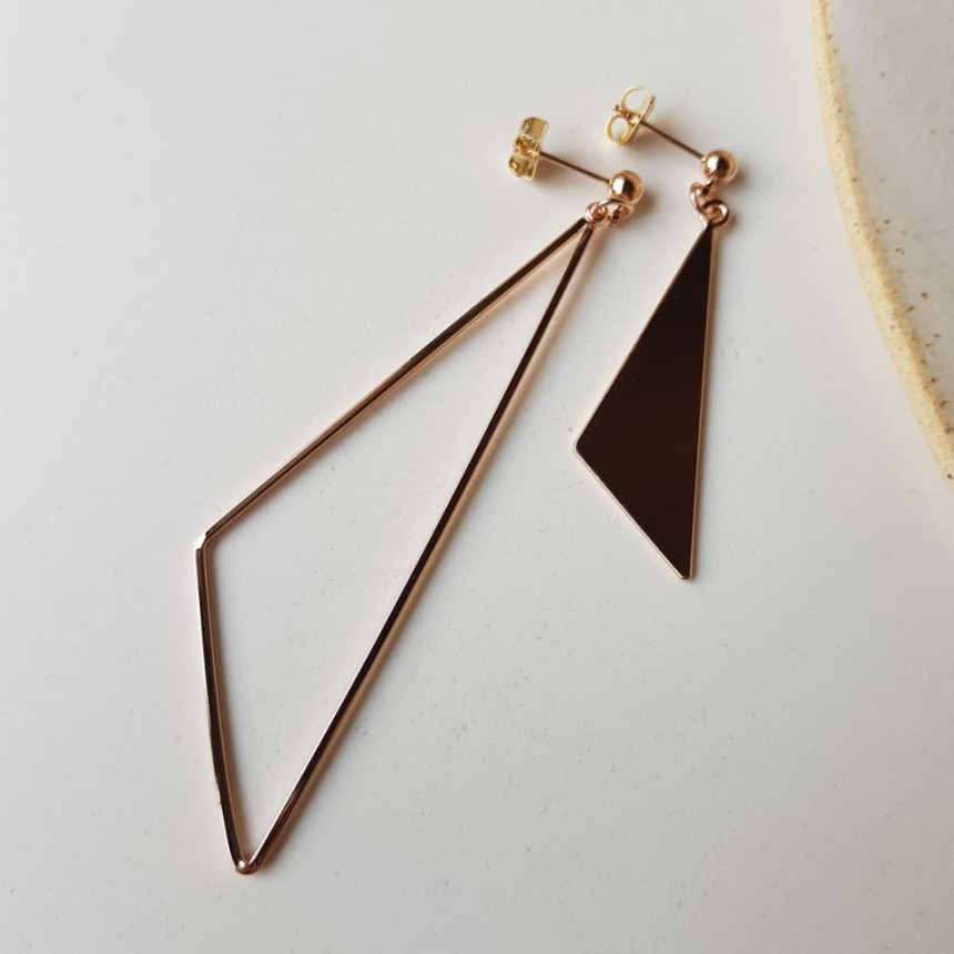 Delight Trigonometry Drop Earring 3color Luxury Lo