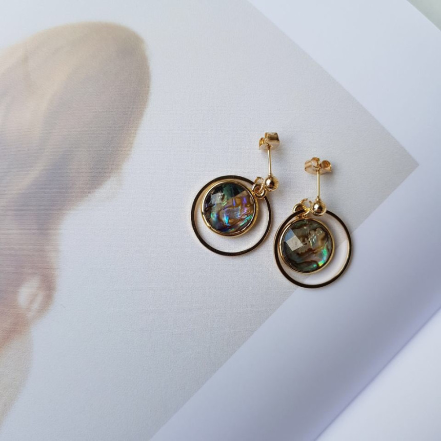 <b><p>Riju circle Mother-Daughter Drop Earrings</p></b><b><p>リージュ サークル 螺鈿 ドロップイヤリング 洗練された ナチュラルな 優雅に ゴャスなムード</p></b><br /><br /><p align='center'>