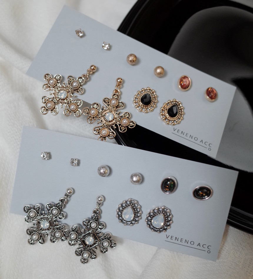 Bulliant 10SET Point Earrings Stylish Chic Unique 