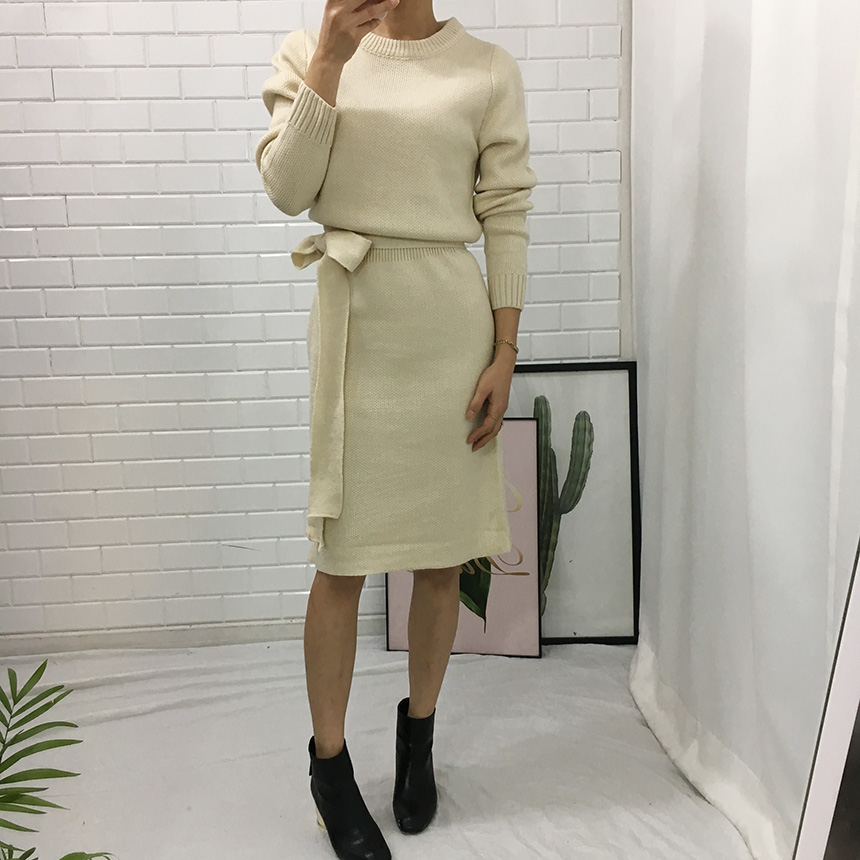 Daily knit dress Winter tight feminine wedding gue