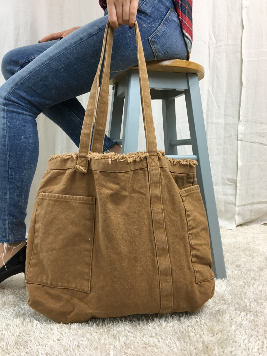 Pocket Canvas Eco Bag Vintage Bags Bigbag Travel A