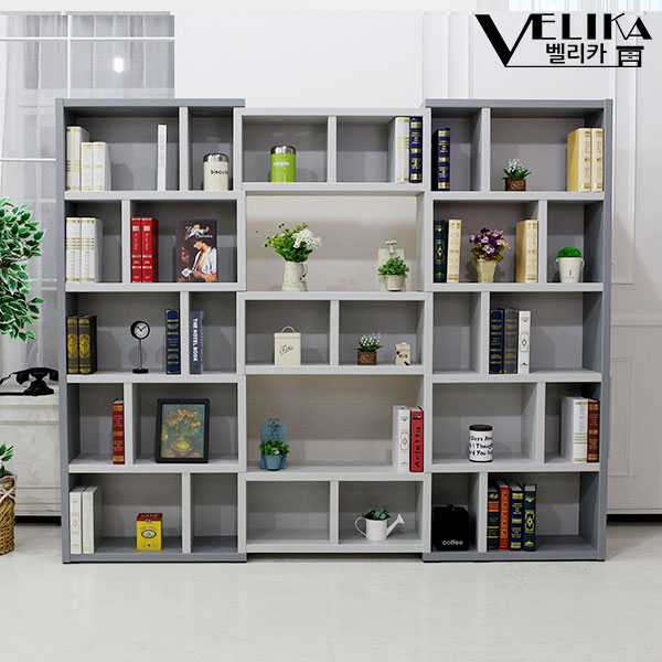 미로 5단 블럭형 책장 책꽂이 서재 학원 매장 6컬러