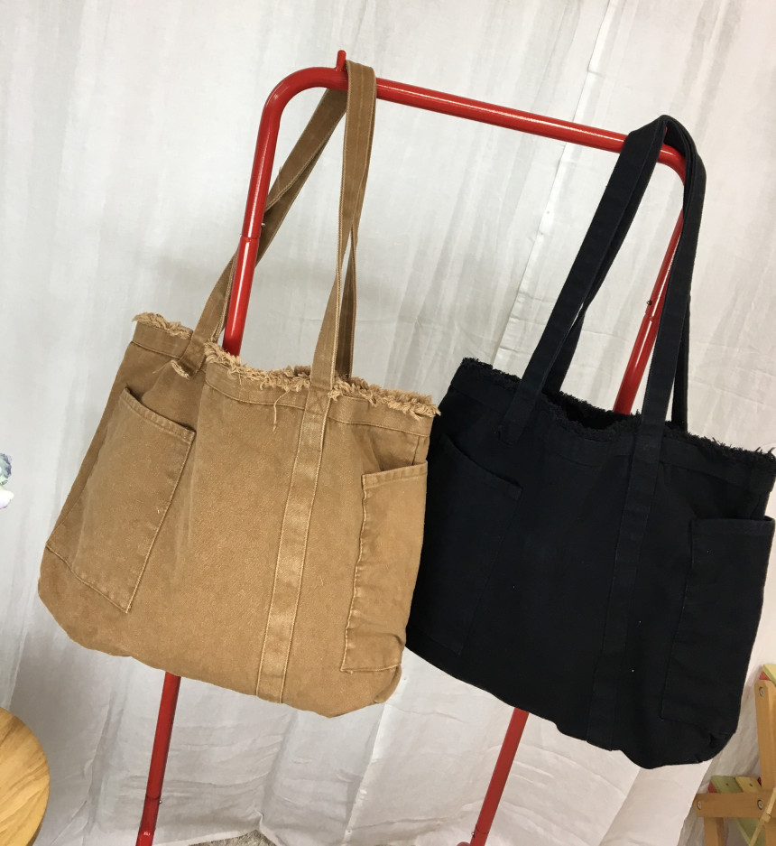 Pocket Canvas Eco Bag Vintage Bags Bigbag Travel A