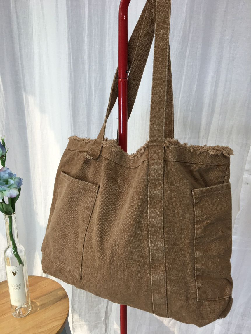 Pocket Canvas Eco Bag Vintage Bags Bigbag Travel A