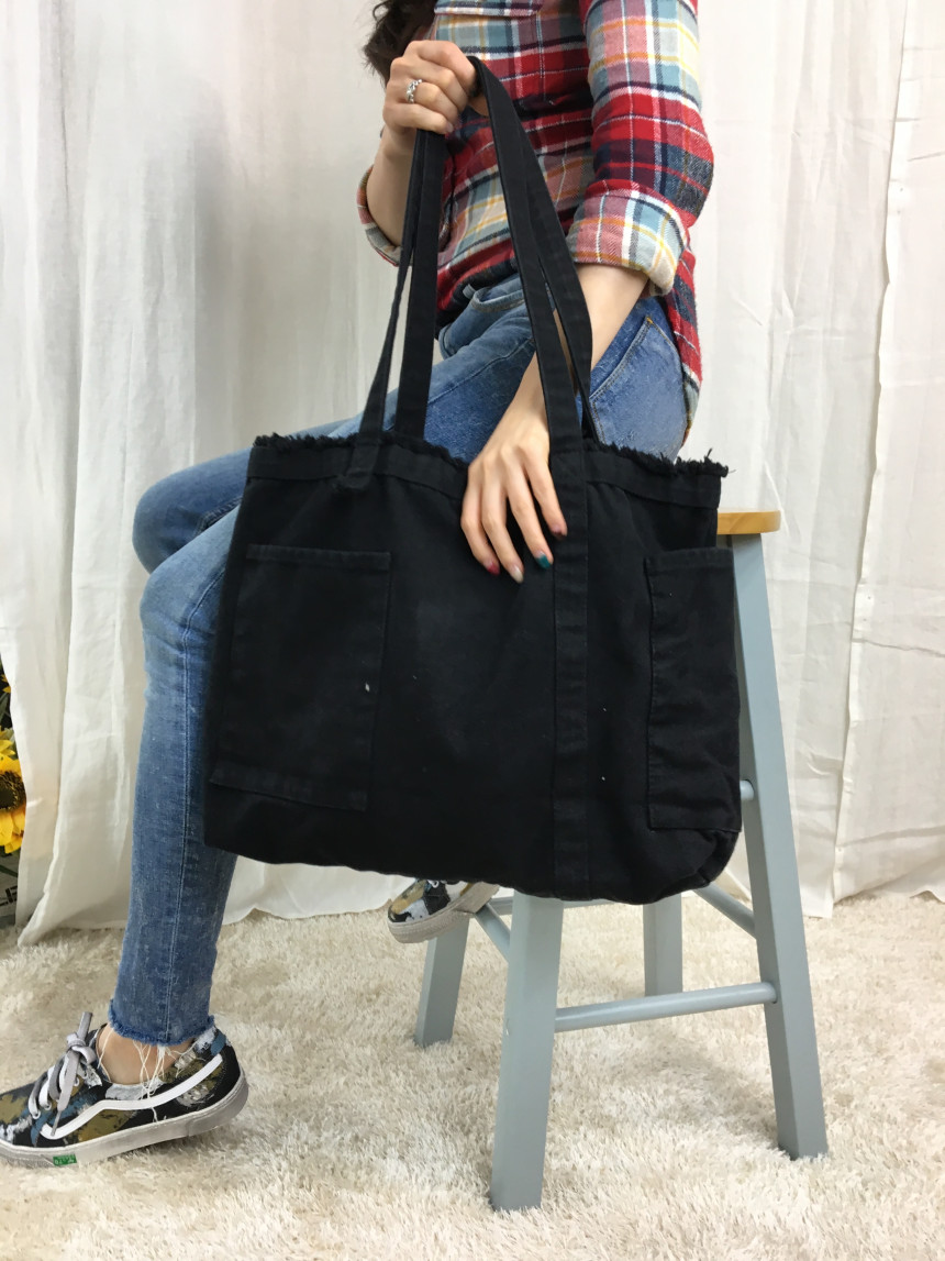 Pocket Canvas Eco Bag Vintage Bags Bigbag Travel A