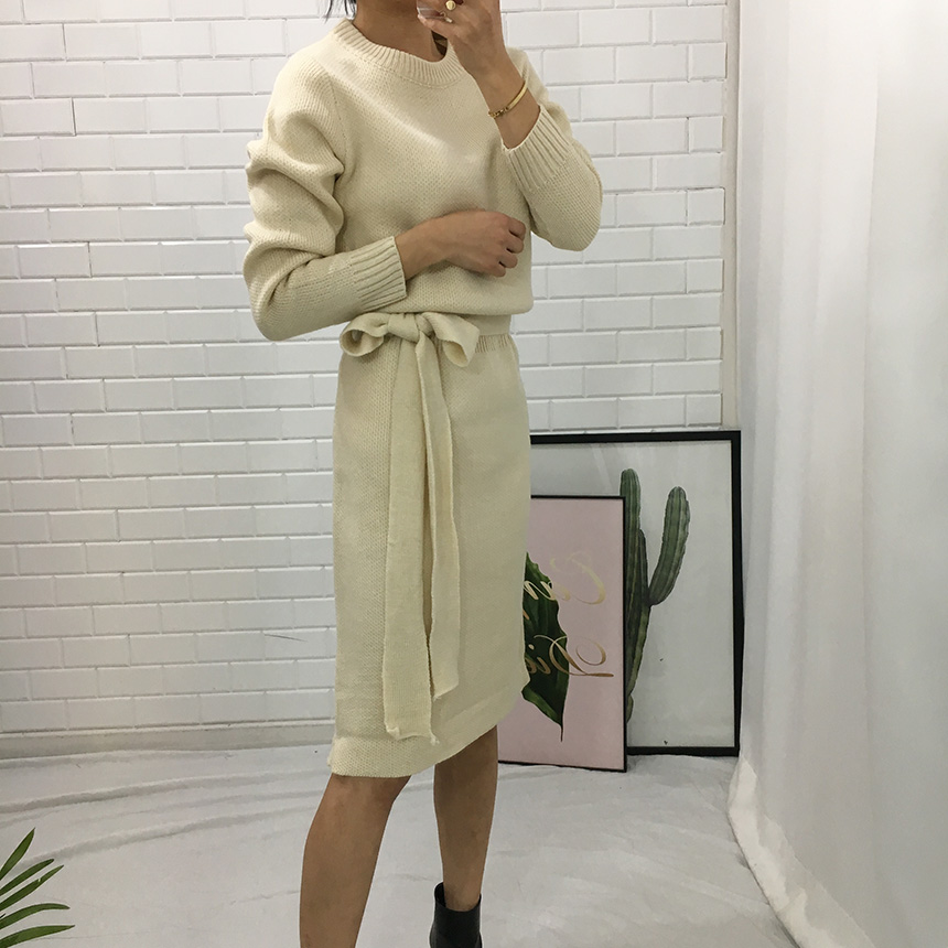 Daily knit dress Winter tight feminine wedding gue