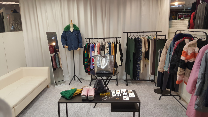 Suede Shirring Eco Bag Scissors Snooping Styling G