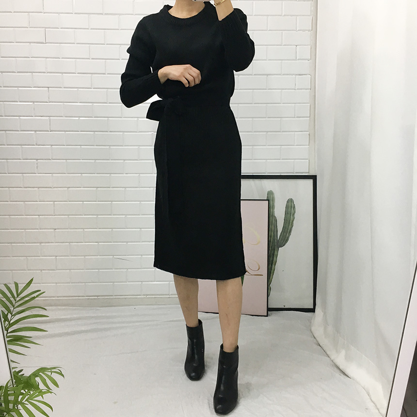 Daily knit dress Winter tight feminine wedding gue