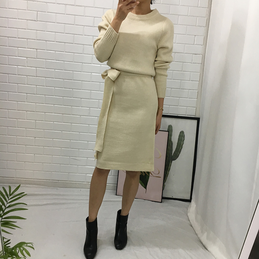 Daily knit dress Winter tight feminine wedding gue