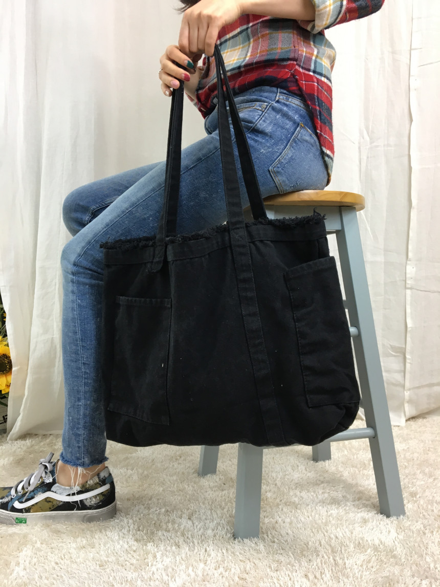 Pocket Canvas Eco Bag Vintage Bags Bigbag Travel A