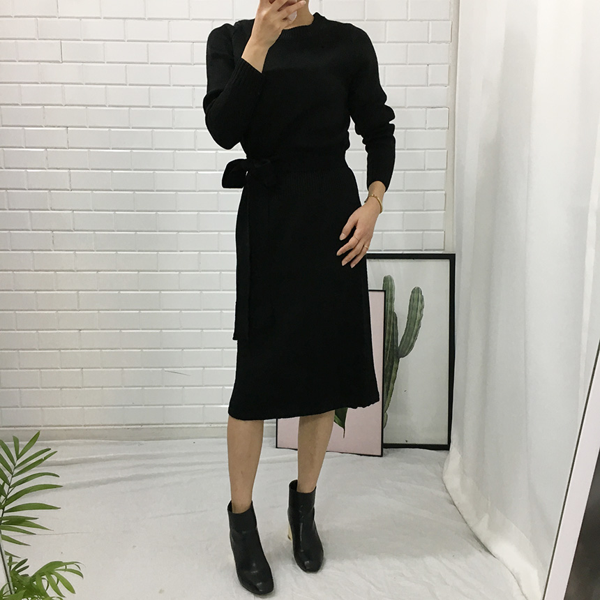 Daily knit dress Winter tight feminine wedding gue