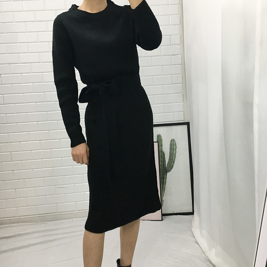 Daily knit dress Winter tight feminine wedding gue