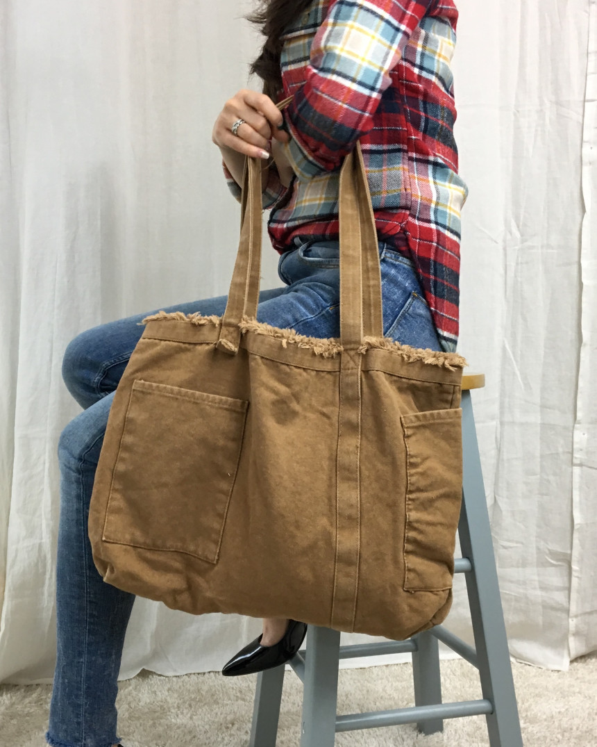 Pocket Canvas Eco Bag Vintage Bags Bigbag Travel A