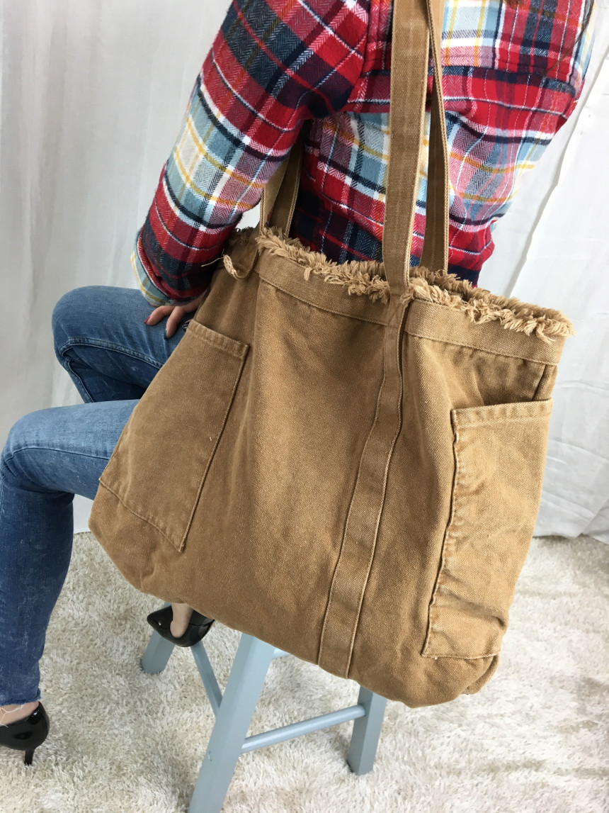 Pocket Canvas Eco Bag Vintage Bags Bigbag Travel A