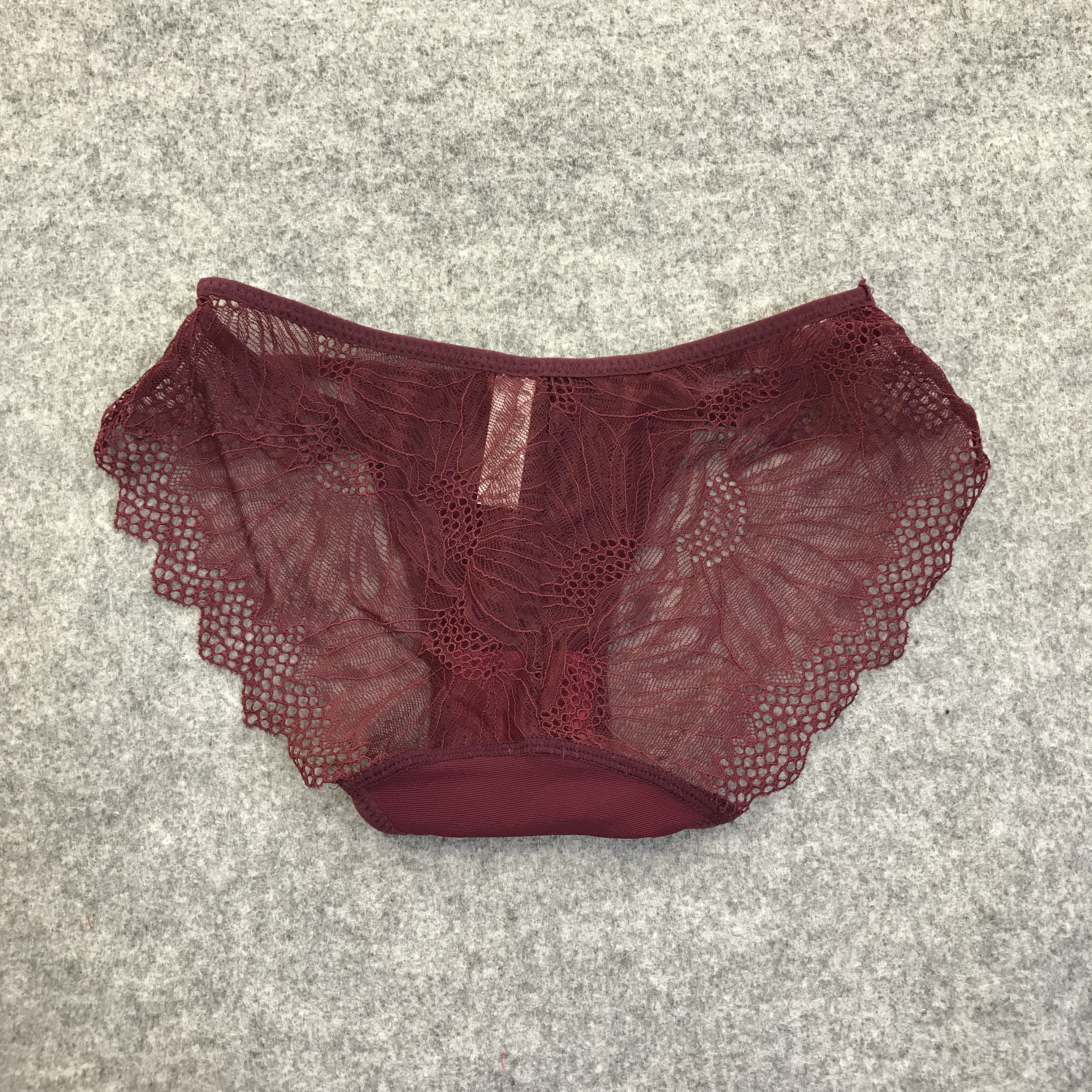 Panty thongs see-through nylon sexy tongue lace wo
