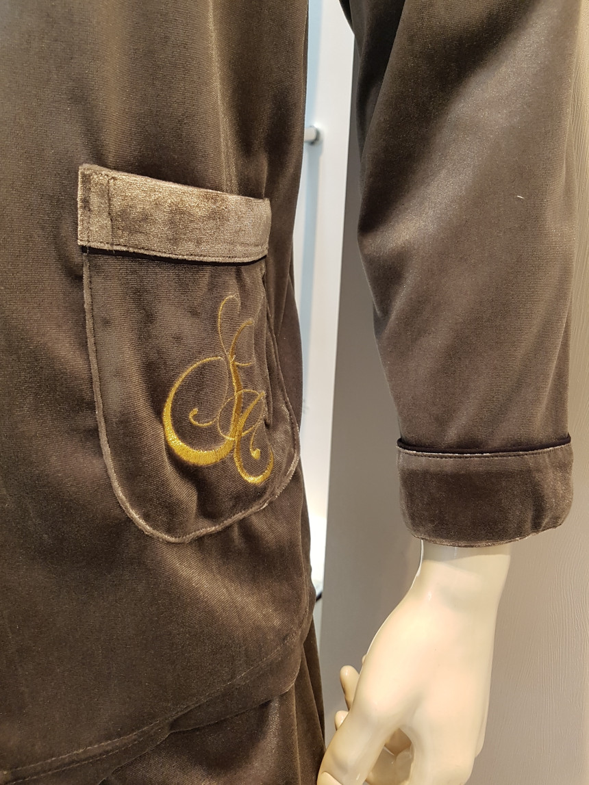 Sexy Cookie Gray Velvet South Pajama SCMNT945 GY