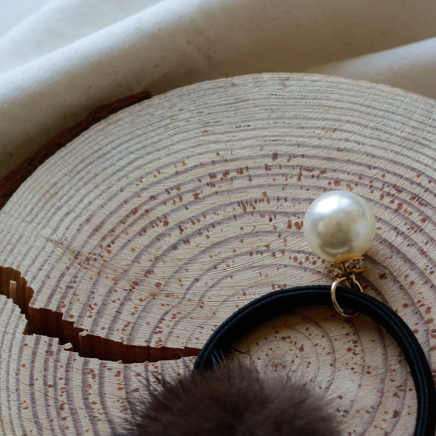 Hair Accessories Rendezvous Real Mink Date Hairpin