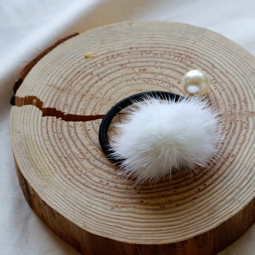 Hair Accessories Rendezvous Real Mink Date Hairpin