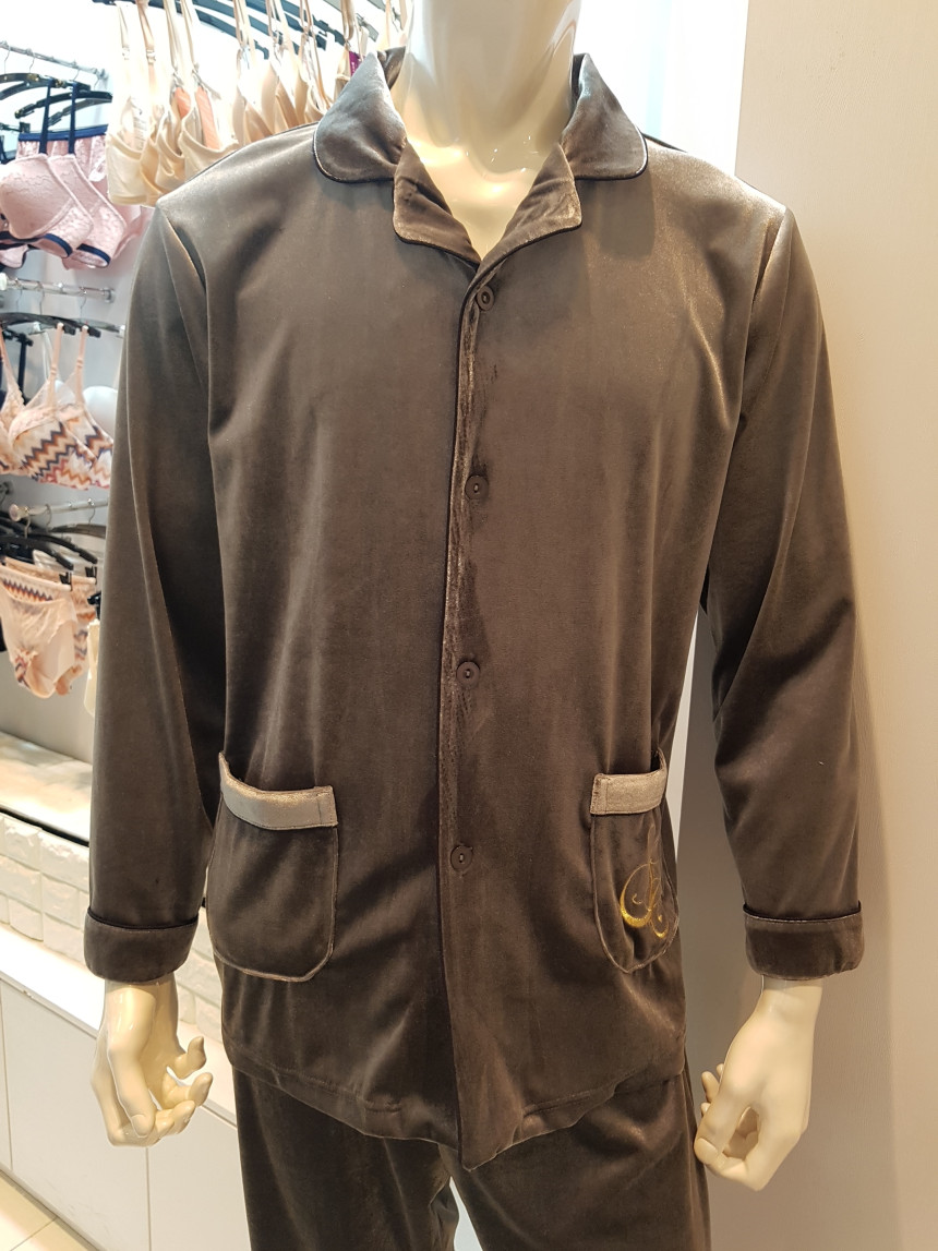 Sexy Cookie Gray Velvet South Pajama SCMNT945 GY