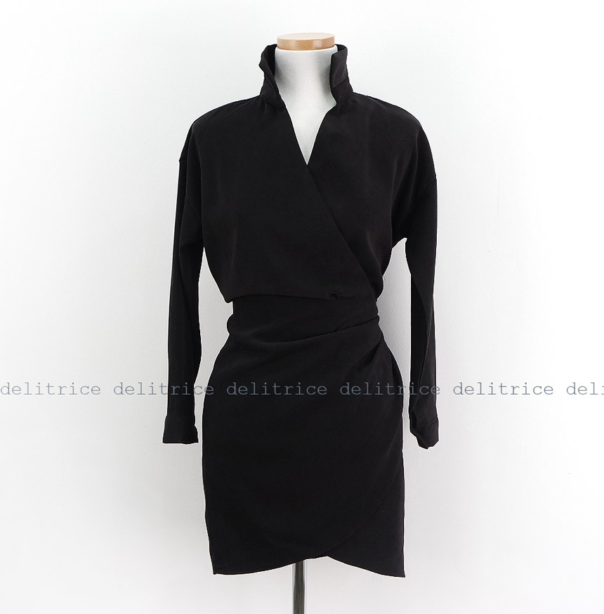 Suede guest lap one-piece winter sexy velvet V-nec