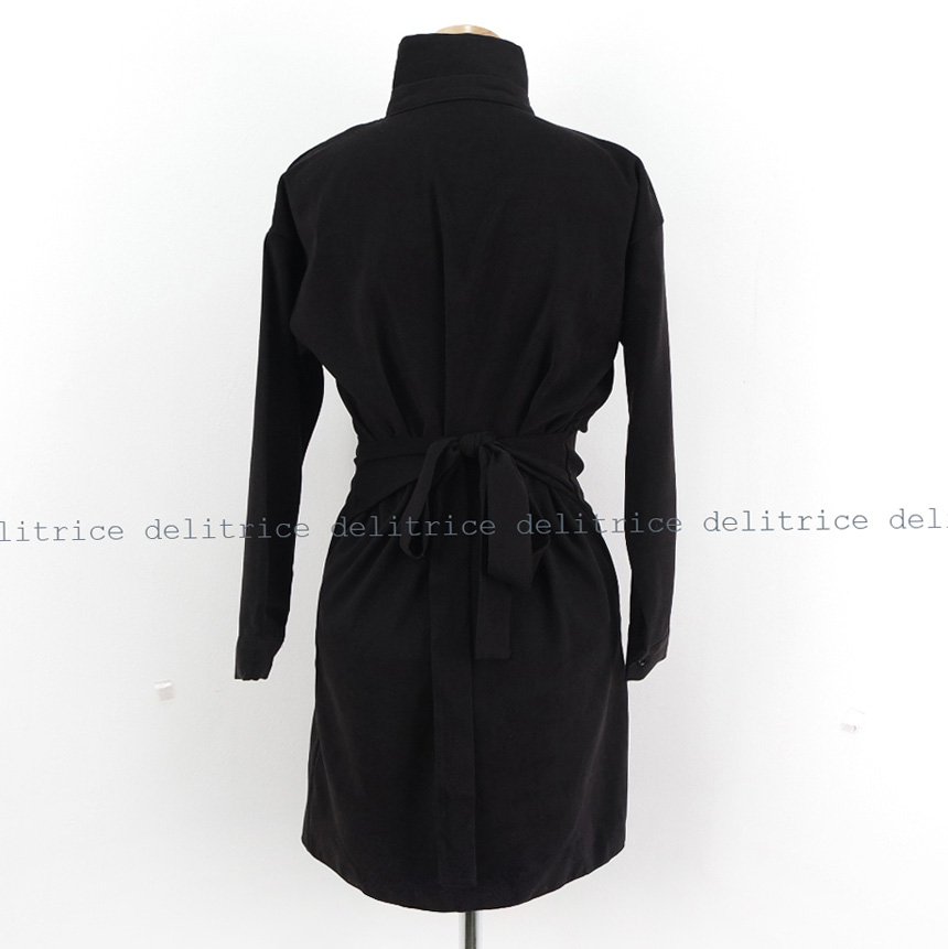 Suede guest lap one-piece winter sexy velvet V-nec