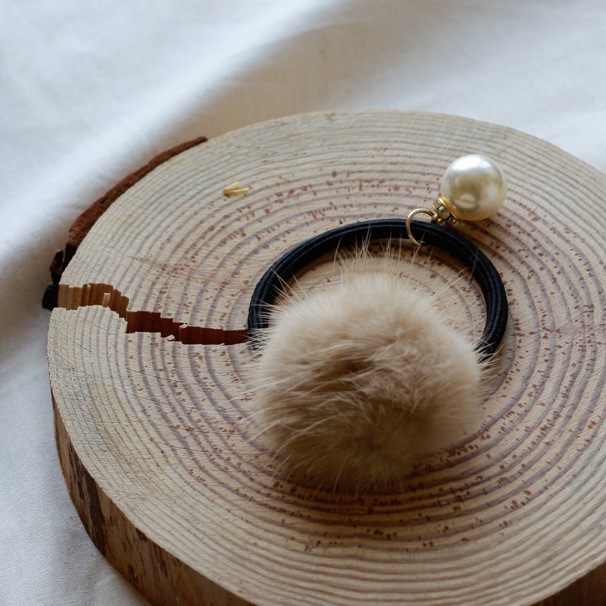 Hair Accessories Rendezvous Real Mink Date Hairpin