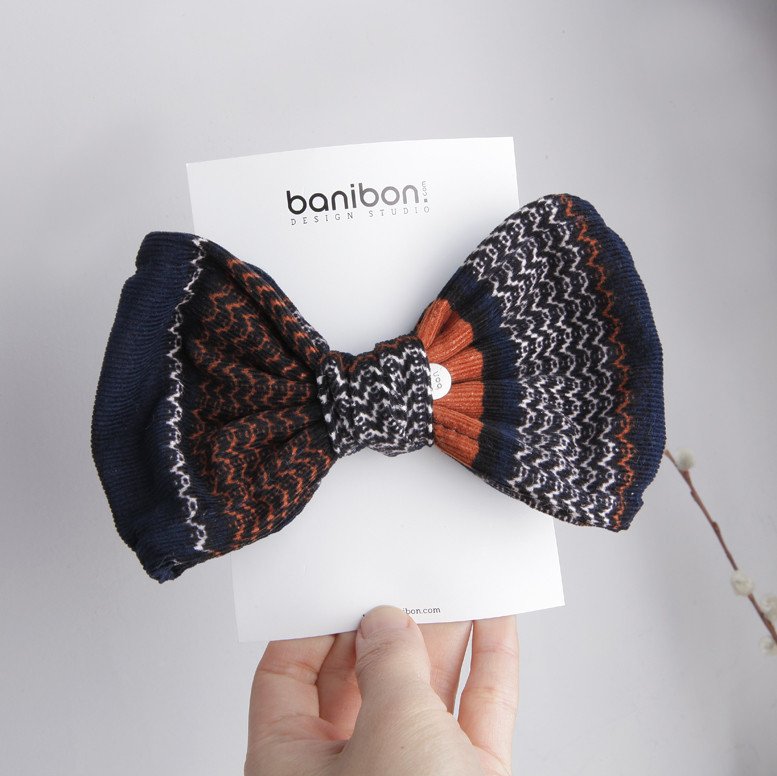 Hair Accessories Zig Zag Navy Goalden Hairpin