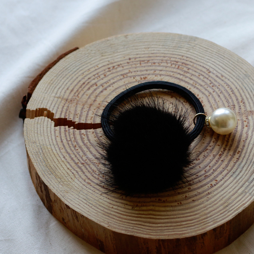 Hair Accessories Rendezvous Real Mink Date Hairpin